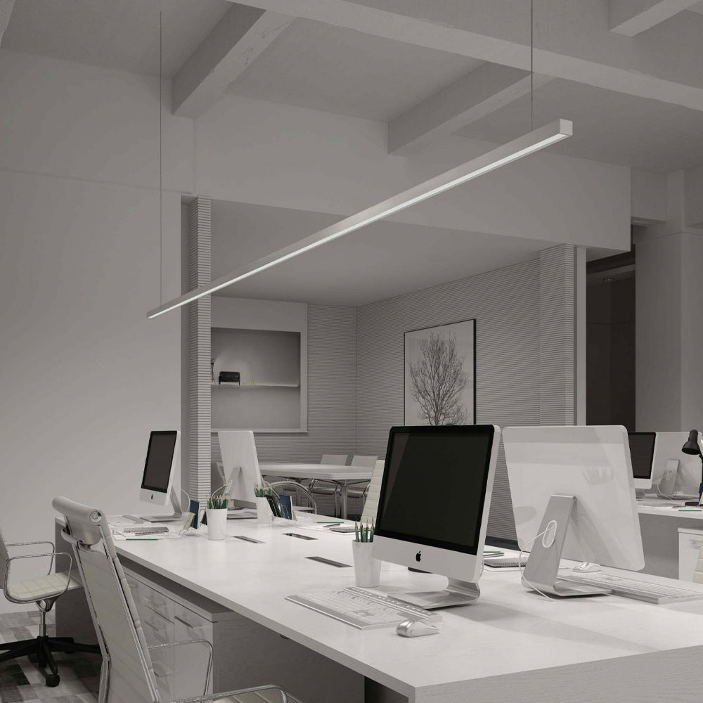 Chain GLS25 Slimline White 1500/1800/2400mm LED Linear Pendant Light ...