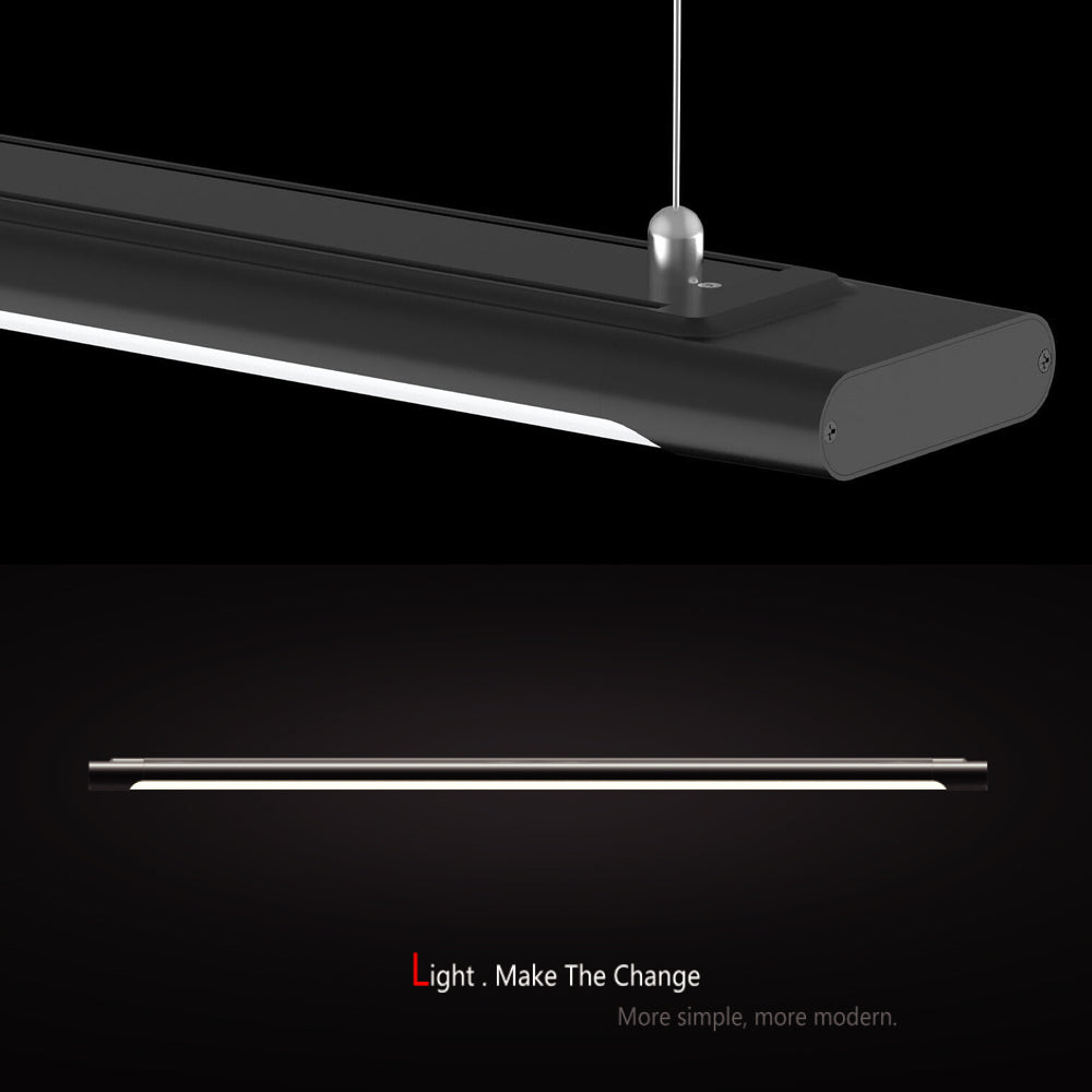 Slim 02 Batten Black 600/900/1200mm LED Ceiling Mounted & Suspension L ...